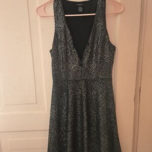 Rue21 Black Silver Shimmer Dress
